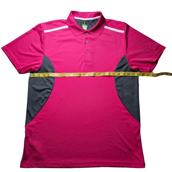 PGA Tour Pro Series Polo Shirt Mens Large Golf Pink Athletic Fit Summer Colorful - Picture 6 of 9